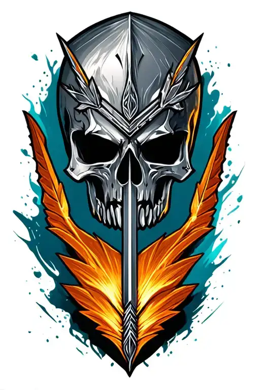 metal arrow tattoo design idea