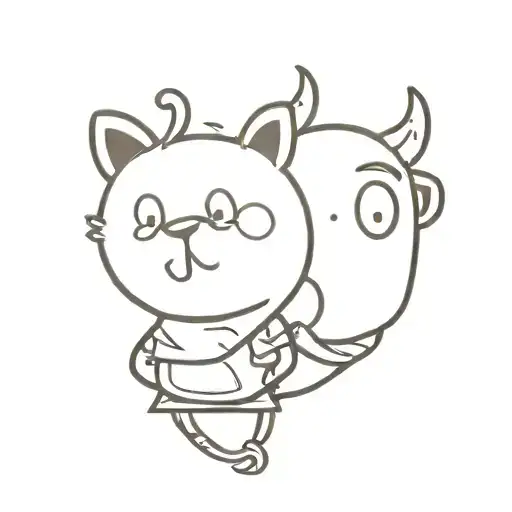 brother cartoon tattoo design idea