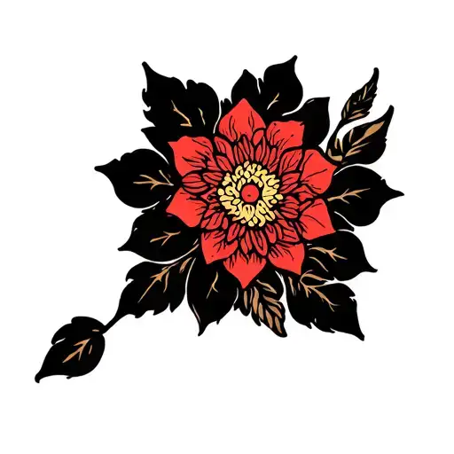 flowers of life in a Tibetan endless knot tattoo design idea