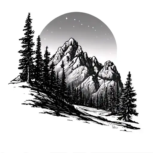 I want a tattoo that includes the mountains from Garden of the Gods in Colorado Springs which is where I got married. Pl tattoo design idea