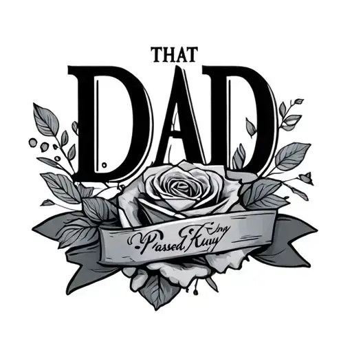 dad that passed away tattoo design idea