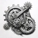 shifting gears tattoo design idea