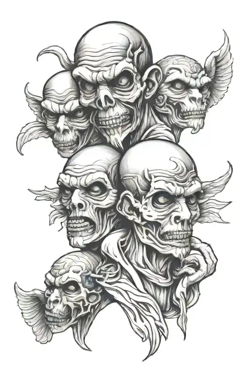 speak no evil hear no evil see no evil tattoo design idea