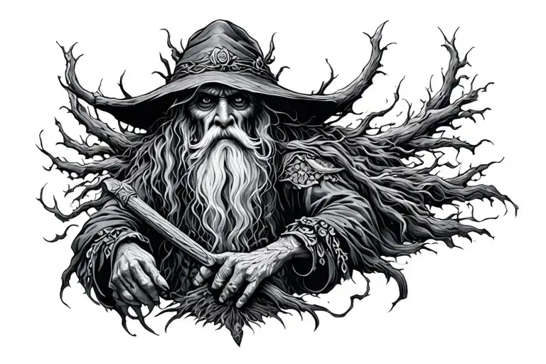 Baba Yaga tattoo design idea