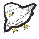baby chick wearing cowboy hat tattoo design idea