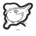 baby chick wearing cowboy hat tattoo design idea