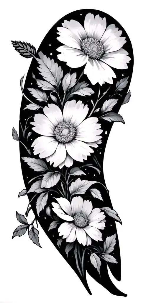 pokemon sleeve flowers tattoo design idea