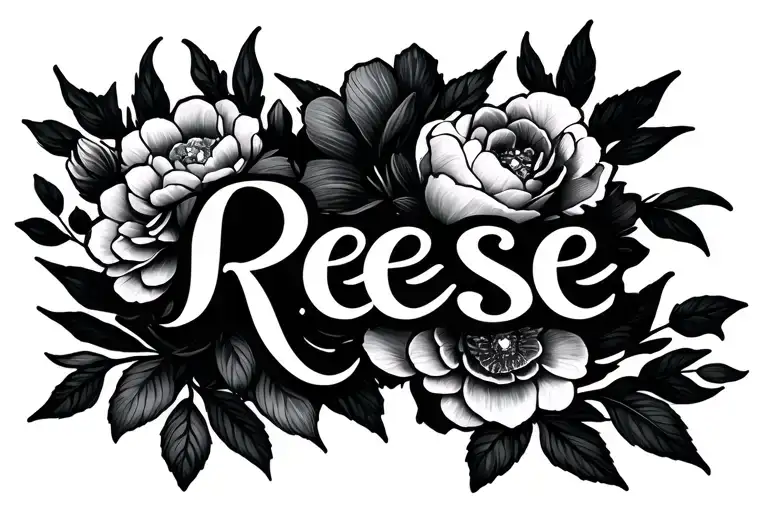 She is more precious than rubies; nothing you desire can compare with her. This verse and the name Reese floral element. tattoo design idea