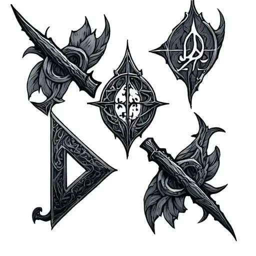 Bloodborne Runes tattoo design idea