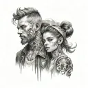 brother and sister tattoo design idea