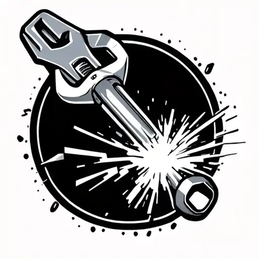 Spud Wrench with welding torch tattoo design idea