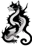 chihiro studio ghibli dragon cat tattoo design idea