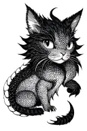 chihiro studio ghibli dragon cat tattoo design idea