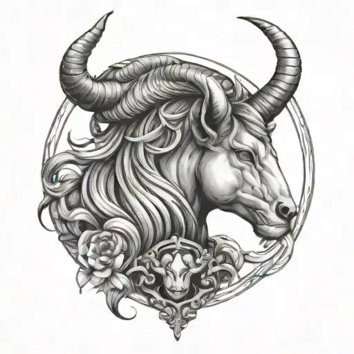 Capricorn Leo tattoo design idea