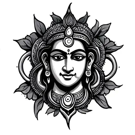 Hindu god symbol tattoo design idea
