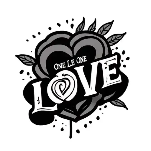 One Love One Life tattoo design idea