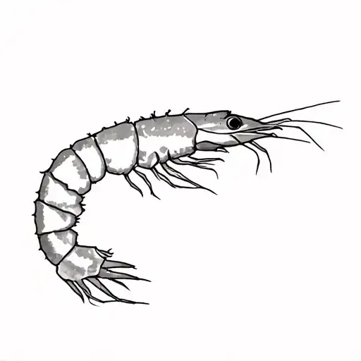 shrimp tattoo design idea