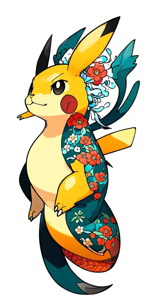 most famous starter pokemons tattoo design idea