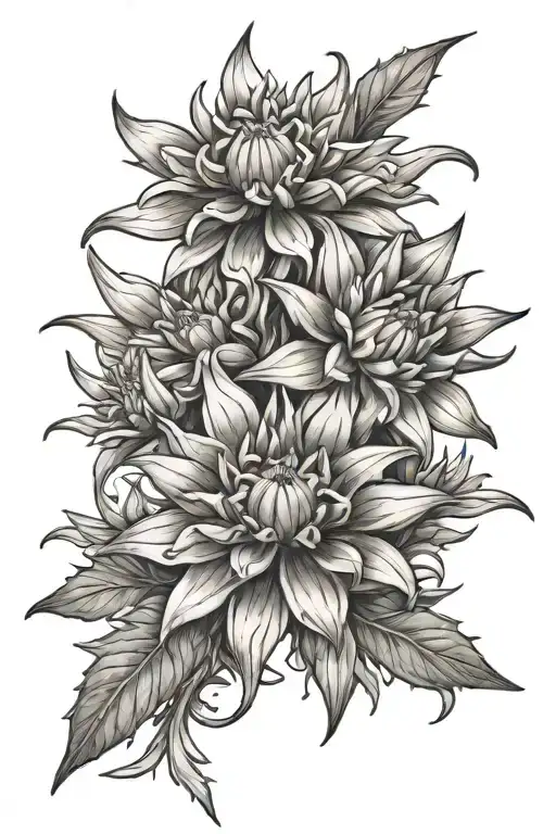 edelweiss with the name Seiya tattoo design idea