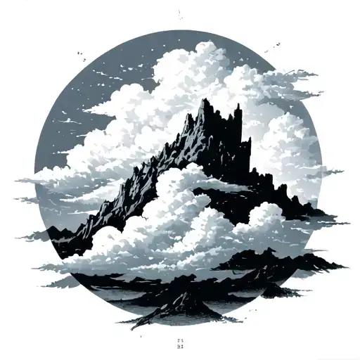 1984-2025 with clouds tattoo design idea