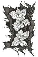 wood grain patterns tattoo design idea