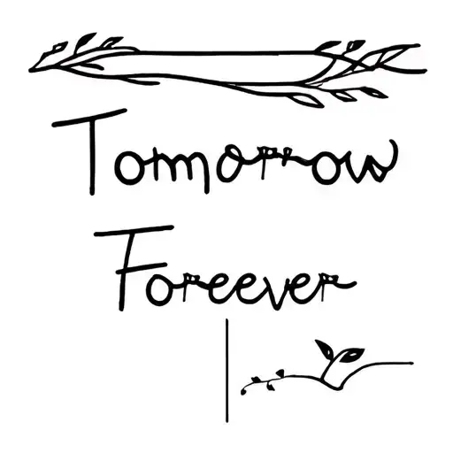 224 Today Tomorrow Forever N tattoo design idea