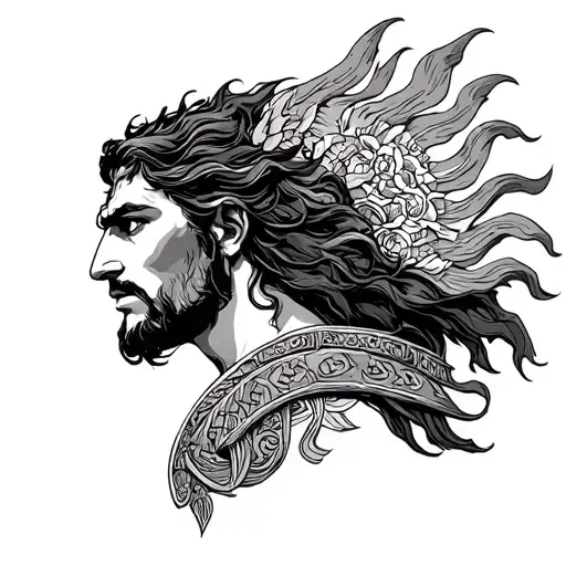 greek mythology inspired tattoo warrior tattoo design idea