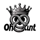 "Oh Cunt" "Oh Cunt" pretzel wearing crown tattoo design idea