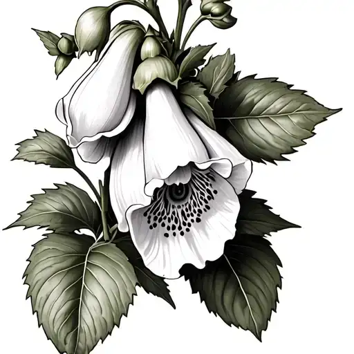 Foxglove tattoo design idea