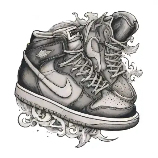 shoes x nike tattoo design idea