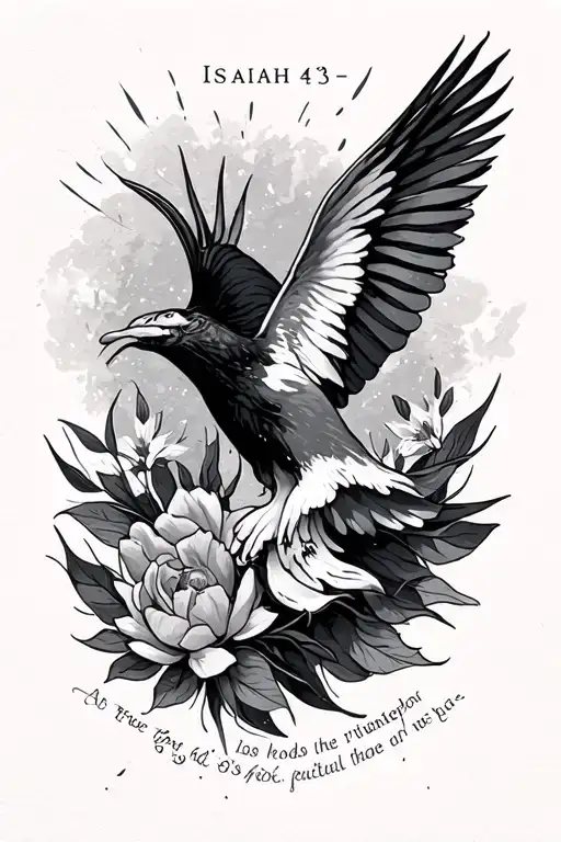 Isaiah 43:2–3 tattoo design idea