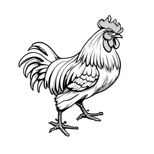 a rooster tattoo design idea