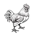 a rooster tattoo design idea