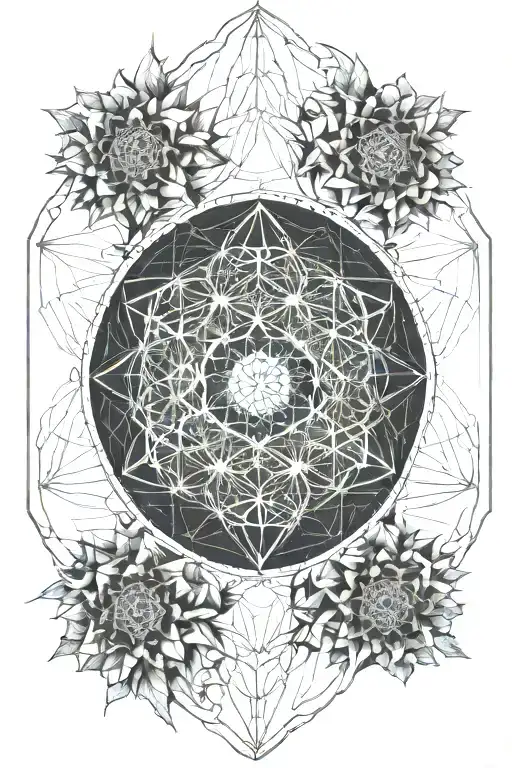 Flower Of Life, Sacred Geometry, Spiritual, Tattoo, aquarius, dragon tattoo design idea