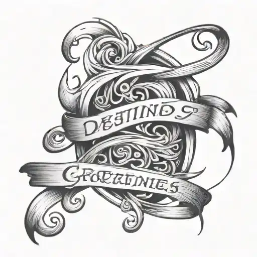 Destined For Greatness fore arm tattoo cursive GHOSTLINE  tattoo design idea