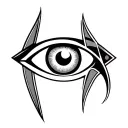 sobriety symbol with eye of Horus inside tattoo design idea