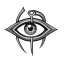 sobriety symbol with eye of Horus inside tattoo design idea