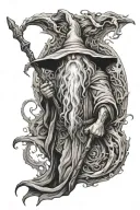 "Servant of the Secret Fire"  with Gandolf's staff tattoo design idea
