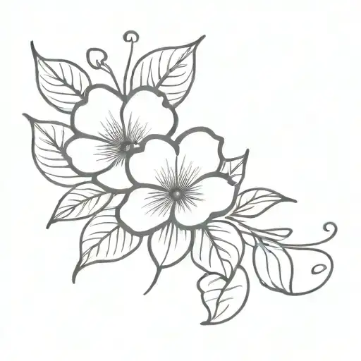 floral design with a penny tattoo design idea