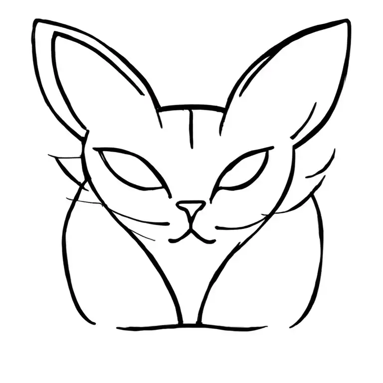 my cat silhouette tattoo design idea