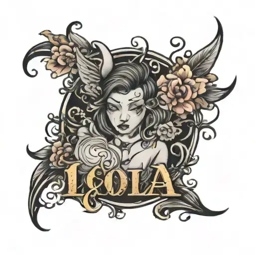 Lola written tattoo design idea