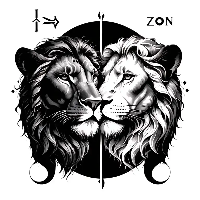 Combined Zodiac Signs leo, virgo, cancer tattoo design idea