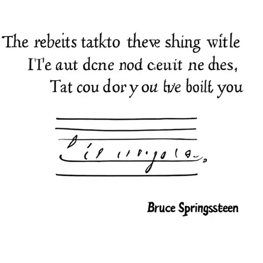 Bruce Springsteen lyric tattoo tattoo design idea