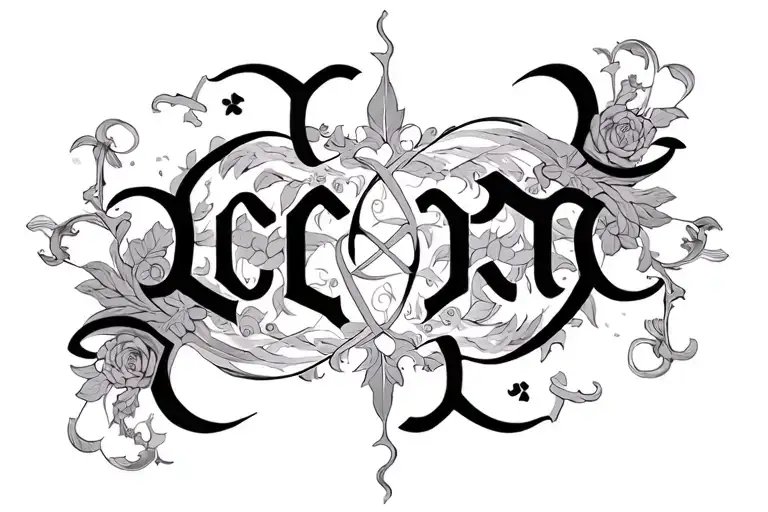 Ambigram With Lene Mara tattoo design idea