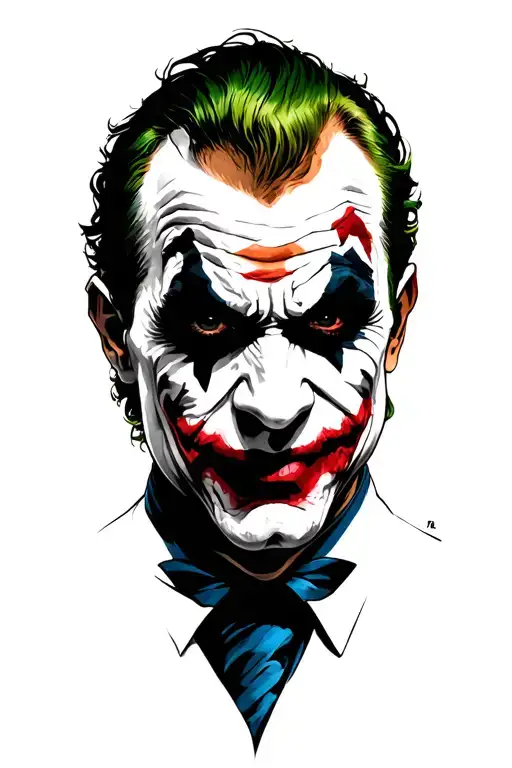 the joker from dark Knight. why so serious  tattoo design idea