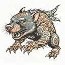 Tasmanian devil tattoo design idea