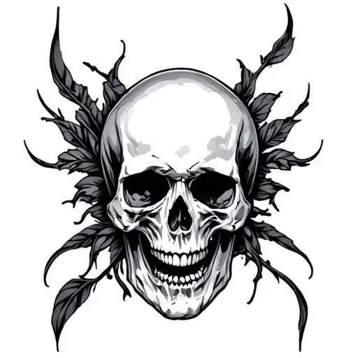 Dark Skull tattoo design idea