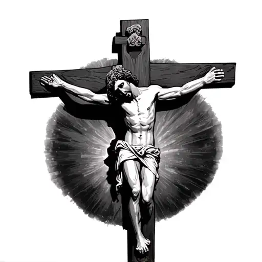 christ crucifixion tattoo design idea