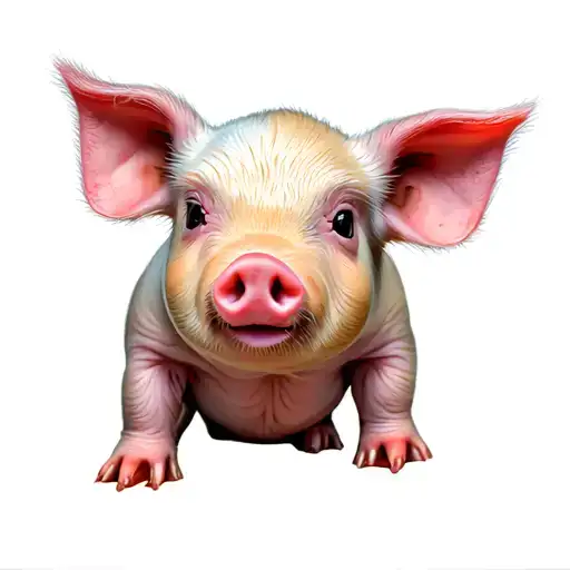 baby pig tattoo design idea