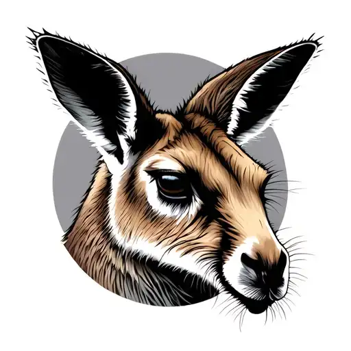 tough kangaroo tattoo design idea
